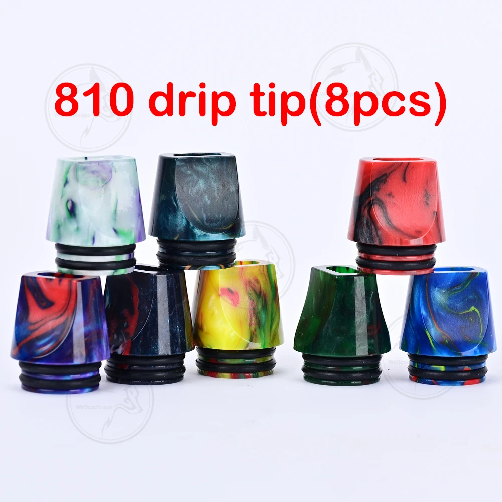 8pcs Wolfcoolvape Atomizer 810 - đánh giá và giá Drip Tip Resin