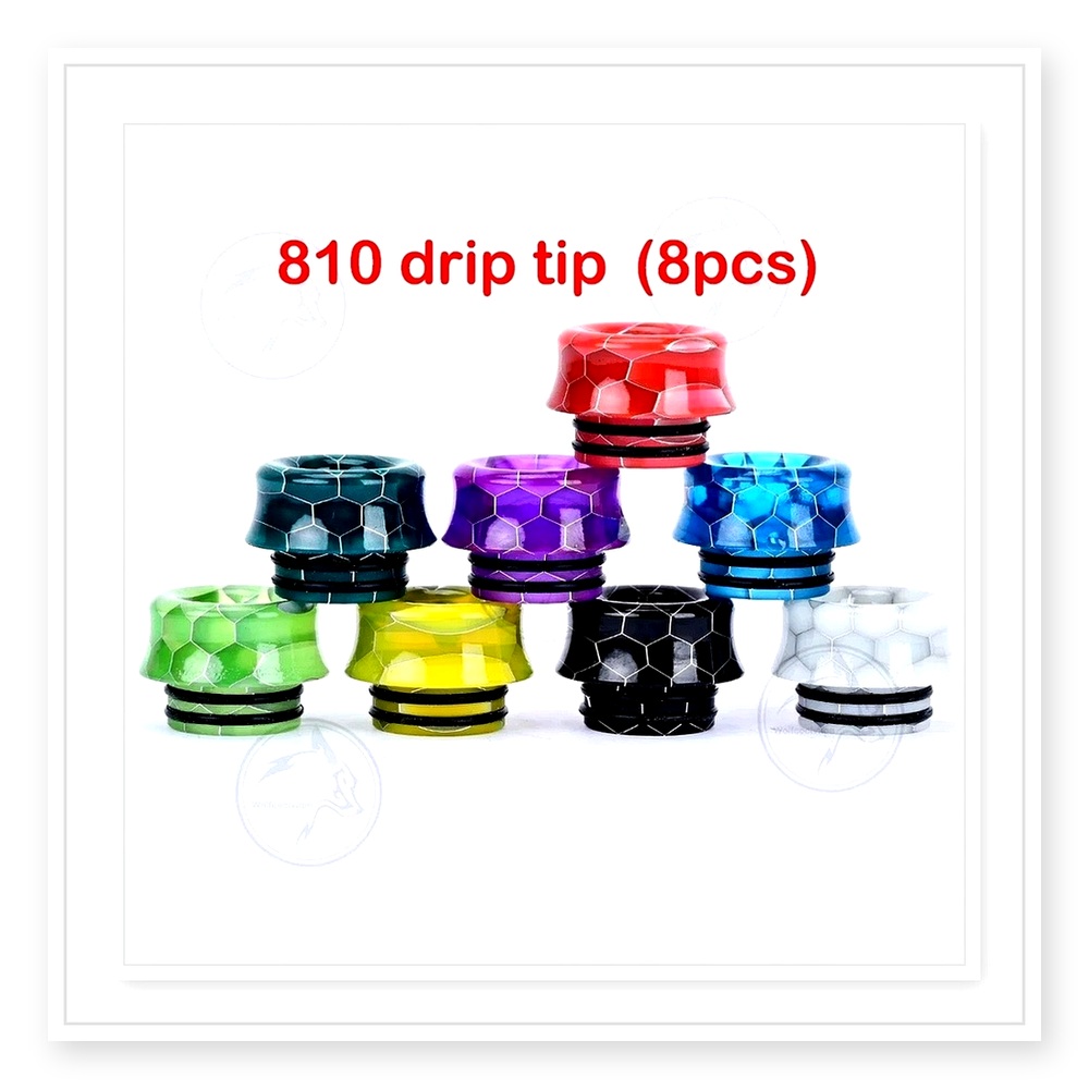 Wolfcool 810 Drip Tip Set – 8  - đánh giá và giá Drip Tip Resin